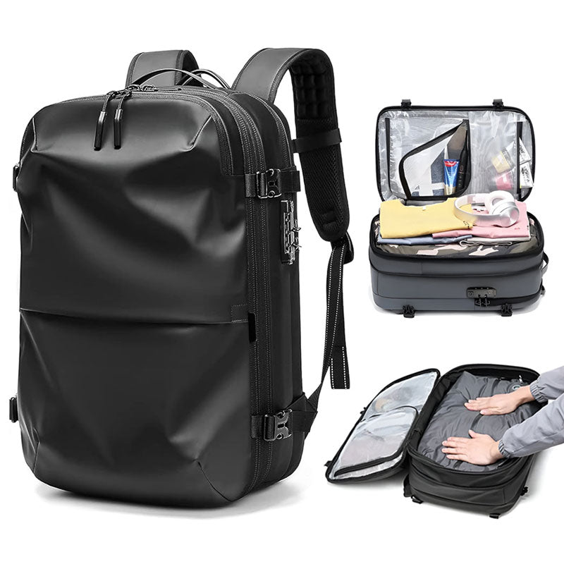 Amazon.co.jp: BANGE エアバックバックパック 盗難防止真空圧縮