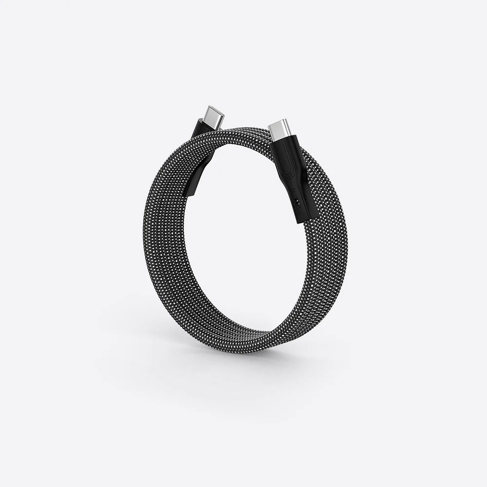 絡まない USB充電ケーブル 磁石コイル式