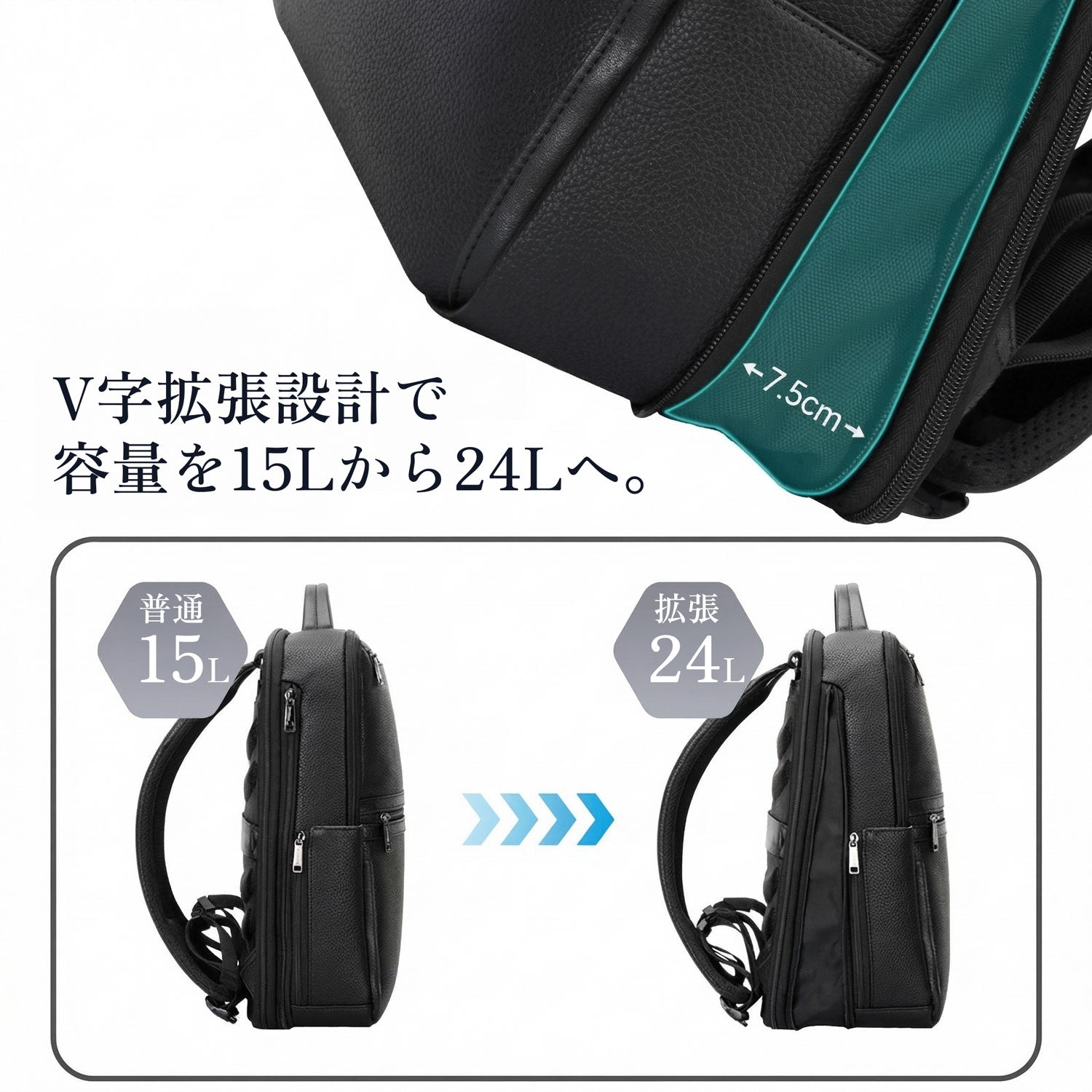 セレス｜本革・マチ拡張設計 通勤ビジネスリュック by BRODERIK - Broderik