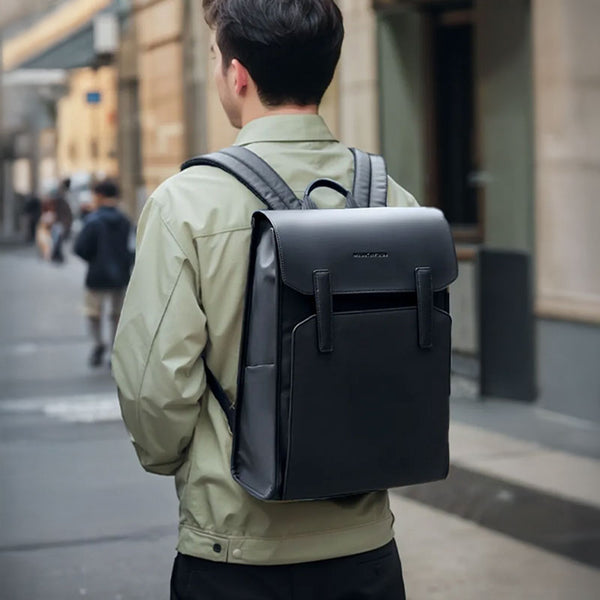 York Backpack ブラック 磁石式バックル】ヨーク 軽量ビジネスリュック by BRODERIK
